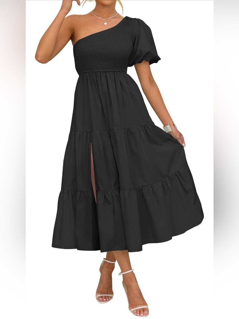 One Shoulder Black Dress NWT